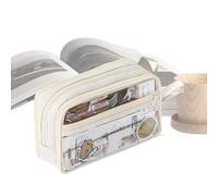 Generisch Trousse À Crayons De Grande Capacité, Tissu 21 x 6,5 x 13 cm | Étui À Crayons Portable Avec Compartiments - Organizador de Papeterie, Trousse Multifonction Pour École, Bureau, Accesorios