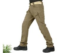 Generisch Truetailor - Pantalones de trabajo impermeables con forro polar para hombre, caqui, M