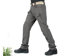 Generisch Truetailor - Pantalones de trabajo impermeables con forro polar para hombre, gris, 3XL