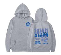 Generisch Tulum Mexico MEMORIES2029 Sudadera con capucha estampada/Invierno Suéter suelto para niñas Sudadera con capucha Color sólido, gris, 11-12 años