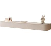 Generisch TV Board Solid Wood Large Storage Space Hollow Wall Design Quiet Rail TV Chest of Drawers 100 kg Load Capacity for Living Room Bedroom