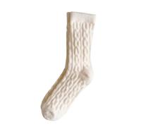 Generisch Udo Calcetines Invierno Comfort Thickened Warm Sleeping Socks For Women Calcetines Negro Mujer 35-38, Blanco, 13-18