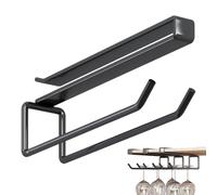 Generisch Under Cabinet Glass Rack | Space Saving Metal Under Counter Hanging Wine Glass Holder No Drill Organizer Storage Display | Kitchen Cellar Dining Room Bar Gabinet