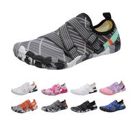 Generisch Unisex descalzo, traillaufschuhe Quick Trocknend Wassersportschuhe,Badeschuhe Wasserschuhe Strandschuhe Surfschuhe,Breathable Schwimmschuhe Hausschuhe Yoga Schuhe für Wassersport, gris, 36