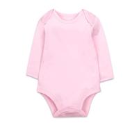 Generisch Universal Bebé Niños Niñas Manga Larga Bebé UN artículo de pieza Ropa Body Puño, Rosa claro., 6-9 meses