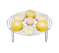 Generisch Vaporera de vapor, soporte multifuncional de acero inoxidable, soporte para barbacoa de huevos de albóndigas, estante de refrigeración lavable, utensilios de cocina para olla sopera