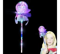 Generisch Varillas de hadas para niñas, palo de princesa, barra LED luminosa, princesa luminosa para niños, accesorios divertidos para juegos de rol, regalo para niños, juguetes de cumpleaños para