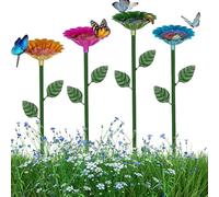 Generisch Vaso, comida para exterior - 4 vasos para jardín - Accesorios para la cría de mantequilla de mantequilla hábitats con fuerza de piel