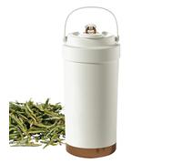 Generisch Vaso de café de cerámica, a prueba de fugas, taza con tapa, 3,0 x 3,0 x 7,5 pulgadas, botella de agua de 500 ml, mango ergonómico, copa multiusos para camping, viajes y uso al aire libre