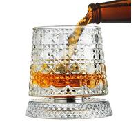 Generisch Vaso de whisky - Vaso de giratorio de 360 grados, juego de vasos, estilo antiguo, elegante, vaso de whisky, vaso de cóctel suave y equilibrado | Home Bar Navidad cumpleaños
