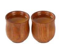 Generisch Vasos de madera - 2 vasos de madera para bebidas - vasos vintage para el hogar | tanto para café, café, té, espresso, vino con leche, como también para cocina, comedor y