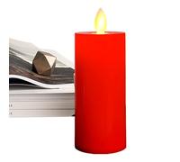 Generisch Velas rojas sin llama con mecha móvil,Velas rojas con llama móvil - Velas LED alimentadas por pilas - Velas artificiales LED para decoración de mesa, decoración del hogar