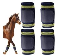 Generisch Vendajes elásticos para equitación, 4 rodillos, para entrenamiento de veterinarios, así como para lesiones en el tobillo del casco, articulación y rodilla