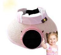 Generisch Ventilador solar para exteriores, ligero controlado por energía solar, con ventilador, visera de enfriamiento, portátil, ajuste de 3 niveles, para jardín, senderismo, , camping