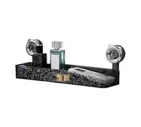 Generisch Ventosa para cuarto de baño, baño con cesta, ahorra espacio, estable, sin agujeros, compartimento para toallas, enjuague, champú, jabón