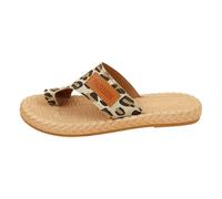 Generisch Verano 2026 Tendencia Categoría de producto Zapatilla Mujer - Conjunto de moda de verano para mujer Zapatillas cómodas pantuflas de playa, caqui, 41 EU