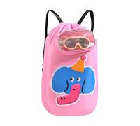 Generisch Versatile Swim Bag for Kids, Drawstring Backpack with Dry Wet Separated Compartment, Equipment Gymsack for Outdoor Hiking, Yoga, Dance, Shopping, Camping, Travel, 140 g, Rosa., Siehe