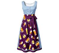 Generisch Vestido de baile de alta costura atemporal con lazo elegante vestido largo entallado para fiestas de cerveza francesa, estilo festivo, Color morado oscuro., XXL