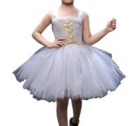 Generisch Vestido de disfraz de ángel, cosplay, escenario, vestido de hada, mono dulce, informal, cómodo, suelto, bonito vestido, Blanco, 2-3 años