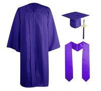 Generisch Vestido de graduación y gorro para adultos, encanto del año 2024, mono de fiesta sexy unisex (púrpura, 51)