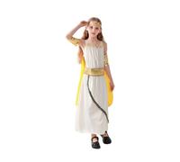 Generisch Vestido de Halloween negro para niños,Traje romano antiguo,Vestido blanco para niñas y niños