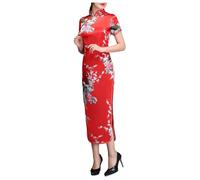 Generisch Vestido de mujer con elegante rendimiento de pasarela, ajuste mejorado para un look diario elegante y tejido de alta calidad, rojo, M