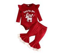 Generisch Vestido de Navidad para niña con texto en inglés "My First Christmas", rojo, 6-9 meses