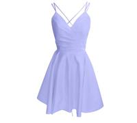 Generisch Vestido de noche corto para mujer, vestido de dama de honor, tirantes delgados, vestido de satén, vestido de regreso a casa, vestido de cóctel, elegante, plisado, vestido de graduación