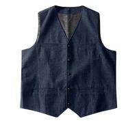 Generisch Vestido de padrino de boda para hombre, estilo informal, para negocios, vestido de novia, chaleco, marine, 3XL