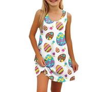 Generisch Vestido de Pascua para niña, festivo, conejito de Pascua, estampado festivo, boda, vestido de niña de flores, vestido festivo de princesa, vestido de noche, comunicación, piano, disfraces