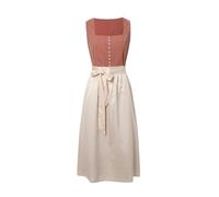 Generisch Vestido de tirolesa midi para mujer, para Oktoberfest, con delantal de encaje, para Oktoberfest, ocasiones especiales, Rot-O., XXL