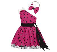 Generisch Vestido de tul para niña con diseño de hueso de perro, Rosa intenso., 12-18 meses