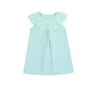 Generisch Vestido de verano para niña de algodón puro con diseño sin mangas para niños pequeños, ropa informal cómoda para días cálidos, azul, 3-4 años