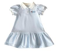 Generisch Vestido de verano para niñas de 1 a 8 años con bordado de perro, cómodo atuendo diario para primavera, azul, 3-4 años