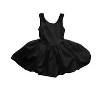 Generisch Vestido de verano para niñas, vestido casual sin mangas para niños pequeños, cómodo y elástico, traje de juego al aire libre, Negro , 1-2 años
