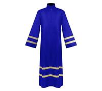 Generisch Vestido musulmán para mujer, traje medieval, disfraz de iglesia, sacerdote, actuación escénica, coro, teatro, Halloween, juego de rol, azul, S
