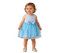 Generisch Vestido sin mangas para niñas para todas las estaciones, elegante vestido de fiesta dulce - Traje informal para niños pequeños bebés más festivo, azul, 2-3 años