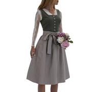 Generisch Vestido tirolés para mujer, Oktoberfest, cosplay, vestido de fiesta de cerveza alemana, falda de pueblo, juego con delantal, ropa de verano gótica, talla grande, Verde militar., 3XL