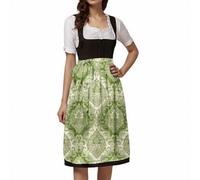 Generisch Vestido tradicional tirolés para mujer, falda tradicional mediana, delantal tiroleso, Oktoberfest alemán, estampado floral, delantal con cordones, cosplay, fiesta de cerveza, vestido de