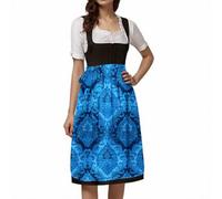 Generisch Vestido tradicional tirolés para mujer, falda tradicional mediana, delantal tiroleso, Oktoberfest alemán, estampado floral, delantal con cordones, cosplay, fiesta de cerveza, vestido de