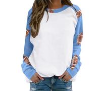 Generisch Vestidos de invierno para mujer con estampado rojo grueso y suéter skater, azul, XL