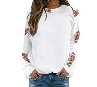 Generisch Vestidos de invierno para mujer con estampado rojo grueso y suéter skater, Blanco, XL