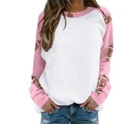 Generisch Vestidos de invierno para mujer con estampado rojo grueso y suéter skater, Rosa., XL