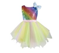 Generisch Vestidos para niñas de Carnaval colorido, dulce, sin mangas para niñas con cuello redondo, actuaciones escénicas, alegres, alegres, juguetones, para principiantes en el ámbito de la danza