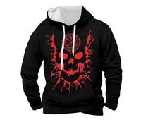Generisch Viking Hoody - Sudadera con capucha para hombre, diseño de mitología nórdica, sudadera medieval, sudadera con capucha con estampado vikingo, diseño de criaturas míticas Odin Y2K, S8 Negro, S