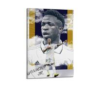 Generisch Vinícius Júnior Exquisito Póster de Fútbol Decoración para el Hogar Arte de Pared Impresiones Colgantes Dormitorio Cuadros Decorativos Espacio Estética 24 x 36 Pulgadas (60 x 90 cm)