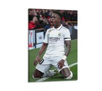 Generisch Vinícius Júnior Póster de estrella de fútbol hogar decoración interior pintura al óleo lienzo papel pintado fotográfico cuadros 08 x 12 pulgadas (20 x 30 cm)