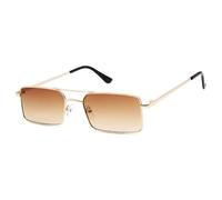 Generisch Vintage Rectangle Sunglasses Women Men Small Metal Sun Glasses Female Summer Outdoor Driving Vacation Shades, 5, talla única