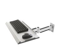 Generisch Wall Mount Keyboard Tray, Keyboard and Mouse Stand, Typing Platform, Aluminum Alloy Material, Holds Up to 8Kg, Adjustable Angle, Tilt and Swivel, for Office, Industrial(460mm)