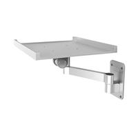 Generisch Wall Mount Printer Tray, Aluminum Alloy Printers Tray, Extendable Bracket, 360° Horizontal Rotation, 270° Vertical Flip, 28×25cm Platform, Load-Bearing 10kg, for DVD Player/Cable Boxes